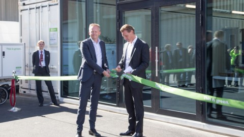 DB Schenker's CEO Jochen Thewes opened Oslo City Hub together with Schenker's director in Norway Knut Eriksmoen.
